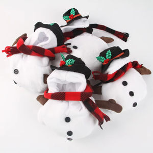 Abrigo de Invierno para Perros Pequeños y Medianos, Grueso, de Lana de Alce Teddy, con Diseño Divertido de Muñeco de Nieve, Ropa de Algodón para Mascotas - Product Image 3