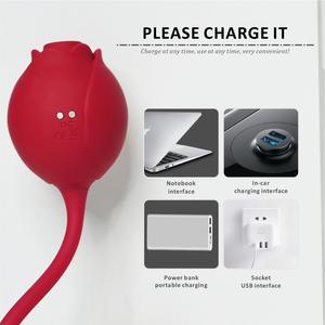 IPX7防水大人のおもちゃ6/15モデルローズバイブレーター吸引クリトリス刺激装置 - Product Image 4