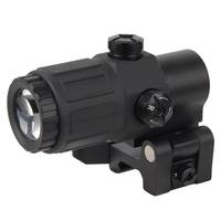 Lunette de visée tactique longue portée G33 3x avec grossisseur réglable, accessoire de chasse pour télescope à point rouge