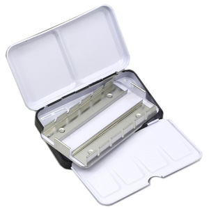 XinyiArt Venta al por mayor: Estuches de metal vacíos para acuarelas de 12/24/48 compartimentos, <span class=keywords><strong>paleta</strong></span> de pintura, caja de <span class=keywords><strong>paleta</strong></span> de acuarelas para media pastilla y pastilla completa - Product Image 4