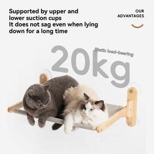 <span class=keywords><strong>Hamaca</strong></span> Moderna Ecológica para Gatos con Plataforma Integrada para Balcón, Ventana o Pared, con Ventosas y Estructura para Escalar - Product Image 2