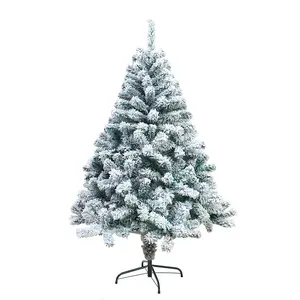 Оптовая продажа, 45 см, искусственные снежные плюшевые кедровые деревья со снежинками, украшение сцены, плюшевые деревья на Рождество