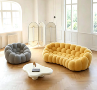 Fauteuil individuel transfrontalier Rochelle Castle Bubble, monobloc moulé, compressé, en forme de citrouille, fauteuil inclinable paresseux haute densité