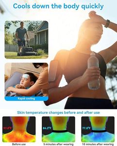 Enveloppe rafraîchissante réutilisable pour le cou avec poche de gel, soulagement de la chaleur estivale pour les activités sportives et le travail en extérieur - Product Image 4