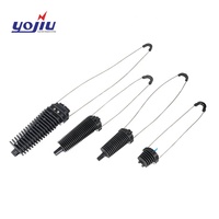 YOJIU High Quality FTTH Fiber Optic Tension Clamp Nylon Plus Fiber Glass 8 KN Breaking Load CE ISO9001 Certified Injection