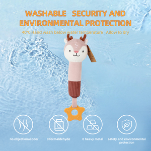 Nouvellement conçu bébé sensoriel <span class=keywords><strong>hochet</strong></span> en peluche dessin animé cerf <span class=keywords><strong>hochet</strong></span> <span class=keywords><strong>Silicone</strong></span> dentition mâcher jouet éducatif <span class=keywords><strong>hochet</strong></span> - Product Image 5