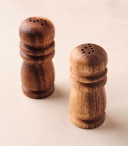 Ensemble de salières et poivrières en bambou de qualité supérieure, écologiques, durables, taille personnalisée, forme minimaliste, distributeurs d'épices, vaisselle de cuisine - Product Image 3