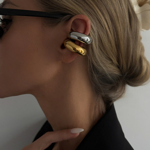 Clips de <span class=keywords><strong>Oreja</strong></span> en Forma de C de Acero Inoxidable HWASAN, Sin Perforaciones, Diseño de Hebilla con Superficie Fotosensible y Patrón de Tapizado - Product Image 5