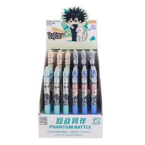 Boîte de 36 stylos à bille mécanique <span class=keywords><strong>Kawaii</strong></span> Anime, 0.5mm, gel effaçable, tiges de recharge, poignée lavable, papeterie pour enfants, cadeau - Product Image 6