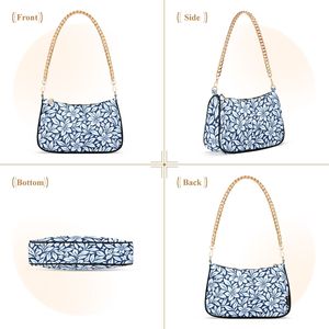 Customizable Printed Tote Handbags for <b>Women</b> Luxury Wholesale Waterproof Portable <b>Messenger</b> <b>Bag</b> with Gold Chain - Product Image 4
