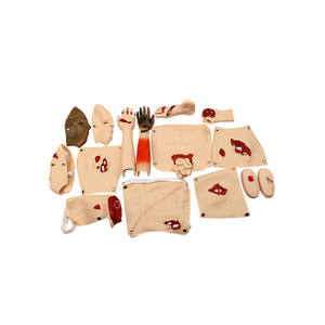 Kit d'évaluation des traumatismes en 16 parties, ensemble de simulation de blessures multiples, modèles d'entraînement aux soins des traumatismes et aux bandages de premiers secours - Product Image 1