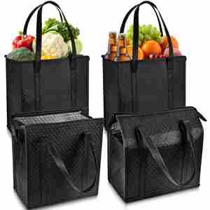 Sacs isothermes réutilisables, sacs isothermes portables, sacs isothermes pour les courses, les aliments, les voyages, la plage, le camping - Product Image 1