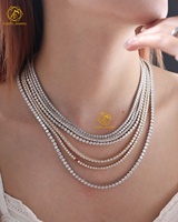 Colliers Chaîne Tennis Iced Out en Argent 925 avec Diamant Moissanite VVS de 2.0mm à 6.5mm, Grande Sélection, Bijoux Hip Hop, Testeur de Diamant Passé