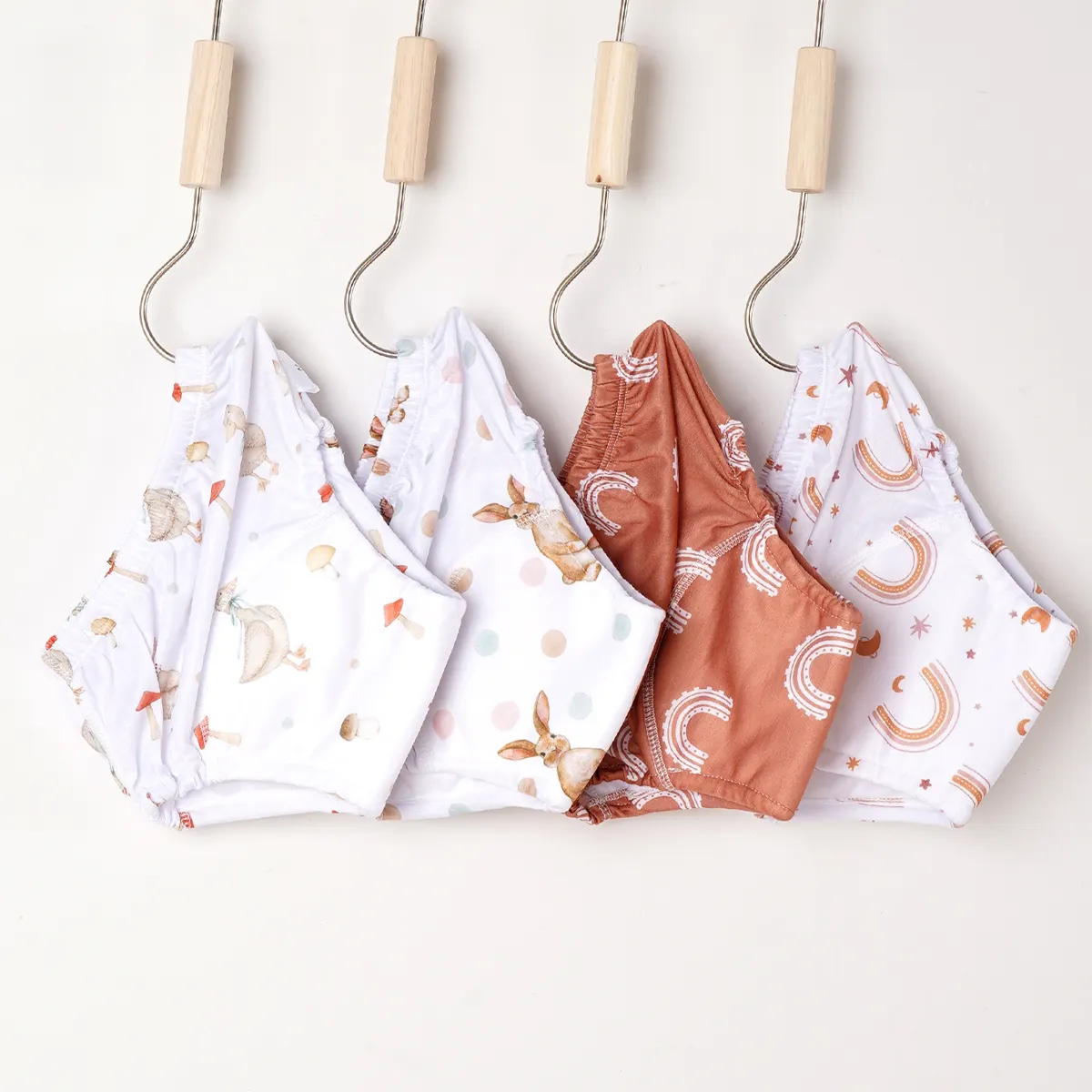 Happyflute 2 gói cotton Toddler đào tạo quần tái sử dụng Bô đào tạo quần lót có thể giặt vải tã nhà sản xuất