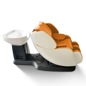 Chaise de shampooing de salon de beauté entièrement automatique haut de gamme, salon de coiffure, lavabo en céramique, massage robotique 3D, matériau en cuir - Product Image 5