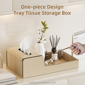 New <span class=keywords><strong>PU</strong></span> da mô Khay lưu trữ hộp tích hợp cho lối vào phòng khách nhà hàng máy tính để bàn lưu trữ nhà máy bán buôn - Product Image 2