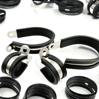 Colliers de fixation pour tuyaux de voiture, galvanisés, doublés de caoutchouc, type P, avec coussinets EPDM, pour conduites de carburant et de frein, en acier galvanisé, fixation de type R