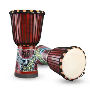 Bunt bemalte Trommel 12 Zoll afrikanische Trommel Handtrommel Percussion Instrument für Musik-Player und Anfänger