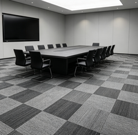 Dalles de moquette commerciales modulaires 60x60cm, support non-tissé, nylon haute densité, antistatique, insonorisant, pour centre d'affaires