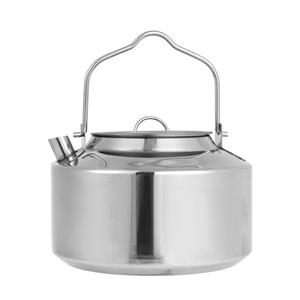 Bouilloire portable d'extérieur en acier inoxydable 1,2 L, poli miroir, légère, pour le camping, pour faire bouillir du thé et du café - Product Image 4