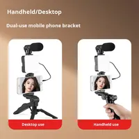 Kit de réalisation vidéo : trépied pieuvre pour téléphone, éclairage LED, microphone, trépied mains libres, kit d'éclairage vidéo, perche à selfie