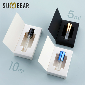 Chai nước hoa thủy tinh trong suốt SUMEEAR 5ml 10ml, thiết kế nhỏ gọn, phẳng, có thể tái sử dụng, kèm hộp quà tặng sang trọng - Product Image 3