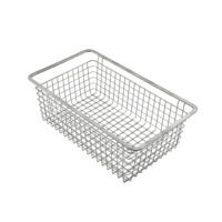 Panier en maille d'acier inoxydable industriel 410x235x135mm, support de rangement et d'égouttage multifonctionnel pour cuisine