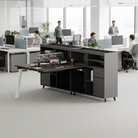 Bureau de travail personnalisable, minimaliste, petit, pour employés, bureau régulier