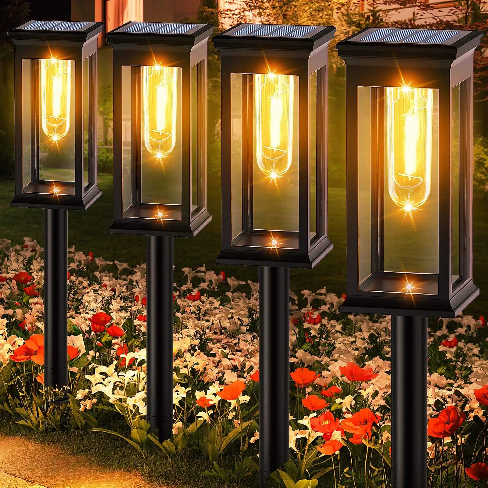 Solar Lawn Pathway Decoration Stake Light Solar Powered Outdoor Waterproof Garden Lights For Garden