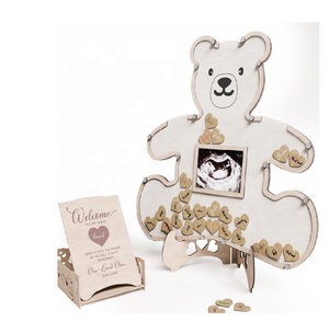 Orsacchiotto nel bosco Decorazioni Baby Shower possiamo aspettare le alternative Baby Shower Baby Shower libro degli ospiti - Product Image 6