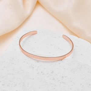 Cuff <b>Bracelet</b> Titanium Steel Open C Shape Unisex Jewelry Gift Rose Gold White Gold Silver Color - Product Image 3