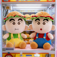 En gros Peluches Kawaii Crayon Shin Chan 8 pouces en coton PP super douces, animaux en peluche de dessin animé pour enfants, pour machine à griffes