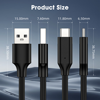 Cable de Datos USB 3.2 a Tipo C de Carga Rápida PD60W 3A para Laptop, PC, SSD Externo, Teléfono Móvil y Tablet, de Fábrica OEM