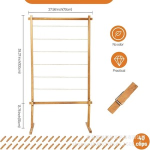 Expositor de fotos de madera para guarderías, con tablero de mensajes adicional, expositor de fotos Polaroid, decoración de pared con fotos - Product Image 5