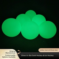 Balle de fascia lumineuse verte pour hockey sur glace, 6,5 cm, pour l'entraînement sportif et le fitness en intérieur/extérieur