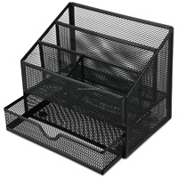 Organisateur de courrier en métal perforé A4 personnalisable par le fabricant, trieur de dossiers vertical avec tiroir pour la maison et le bureau