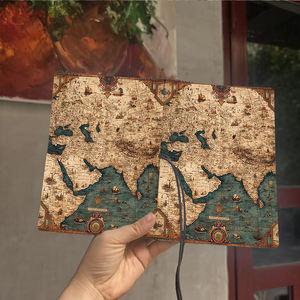 Papier épais A6 Bloc-notes Cadeau de Thanksgiving pour les concepteurs de sites Web pour célébrer les lancements de sites Web avec une carte du <span class=keywords><strong>monde</strong></span> ancienne avec des navires P - Product Image 6