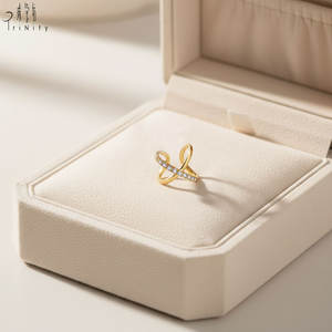 Pendientes de Alta Calidad con Diseño Curvo Especial, Diseño Cruzado, Joyería Fina para Mujer, Diamante Natural Real, Oro Sólido de 18K, Mini Pendientes de Oreja - Product Image 5