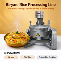 Marmite de cuisson industrielle à vapeur pour la préparation du Biryani, avec agitation automatique, machine de cuisson et de mélange au gaz - Prix