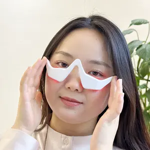 3d göz titreşim Led kırmızı ışıklı tedavi cihazı Anti-aging mikro-akım Ems göz masajı göz ve yüz masajı şişlik azaltmak