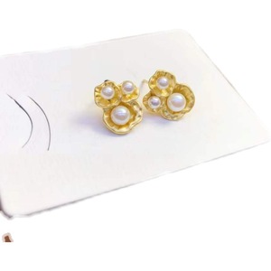 Accessoires de perles DIY en argent S925, boucles d'oreilles tendance avec perles de 3 à 5 mm et support creux 21395, accessoire multi-perles - Product Image 5