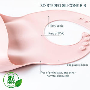 Nouveaux Coffrets Cadeaux Bébé Sans BPA, Vaisselle d'Apprentissage en Silicone avec Logo Imprimé, Assiette, Bol, Bavoirs, Produits d'Alimentation pour Bébé, Vente en Gros - Product Image 6