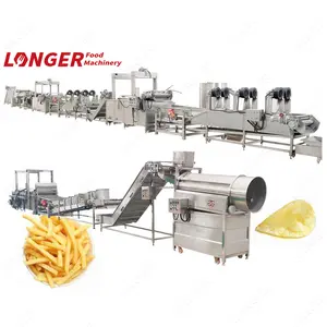 Factory Price Sweet Potato Lays Chips Maker Frozen French Fries Production Line Potato Flakes Making Machine For Sale