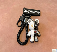 Nouveau porte-clés mécanique en époxy petit ours, personnalisé, dessin animé, pour couple, sac unisexe, pendentif créatif, ornement