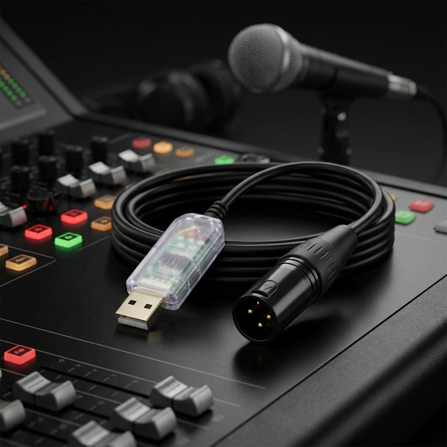 USB to DMX Cable RS485 Adapter Converter XLR Female DMX512 Interface Freestyler Software PC Control Dimmer Cable