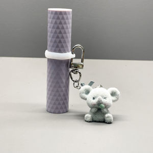 Bouteille de pulvérisation d'atomiseur de parfum rechargeable remplie de fond rond en plastique de luxe <span class=keywords><strong>vide</strong></span> de 5ml avec porte-<span class=keywords><strong>clés</strong></span> pour cadeaux - Product Image 2