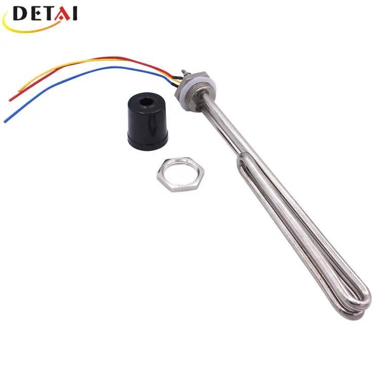 DT 220V 2500W Electric Heating Tube Immersion Heating Element Water Heater Element With Cable Wire