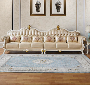 Sofá Clásico Francés en Forma de L, Sofá Rústico Francés, Muebles de Madera para Sala de Estar, Sofá para el Hogar, Decoración para Sala de Estar de Villa - Product Image 2