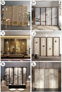 <span class=keywords><strong>Paravent</strong></span> pliable en <span class=keywords><strong>bois</strong></span> de style chinois moderne personnalisable, nouveau bureau mobile, salon de thé, hall d'hôtel, salon de beauté à domicile - Product Image 6
