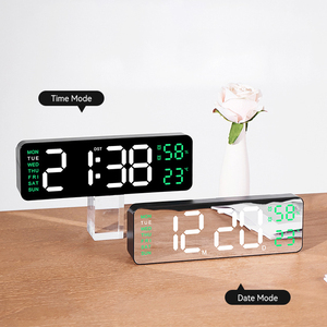 Horloge murale numérique géante électronique à LED avec alarme, décoration lumineuse rectangulaire moderne pour la maison, la salle de réception d'une grande église, la date et l'heure - Product Image 4